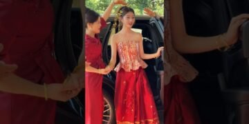 Chinese Bride’s Beautiful Wedding Dress 😍 Traditional Chinese Wedding Outfit #wedding #chinesedrama