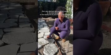 Making our own wedding venue #backyardwedding ￼