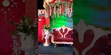 wedding flower stage decoration ll #shorts #shortsfeed