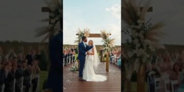 “Unexpected Wedding Moment… Bride’s Dress Falls on the Altar!”😱 #shorts