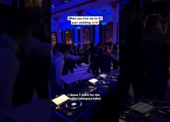 My first wedding DJ gig, how’d I do? 😂 #shorts #dj