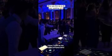 My first wedding DJ gig, how’d I do? 😂 #shorts #dj