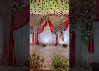 NIKHA STAGE DECORATION SETUP ✨#wedding#traditinal#decoration#design#traditional#marriage#decor#india