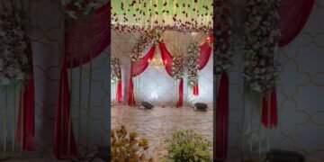 NIKHA STAGE DECORATION SETUP ✨#wedding#traditinal#decoration#design#traditional#marriage#decor#india