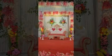 Most Beautiful Wedding Stage Design! 😍✨ #shorts #viral #weddingdecoration #youtubegrowth