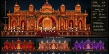 Rajwada fiber wedding stage /Asli Mahal Jaisa Fiber Stage Design | The Crafty Creations