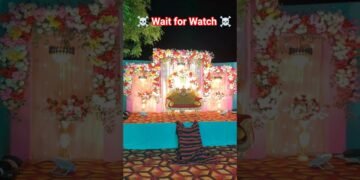 Most Beautiful Wedding Stage Design! 😍✨ #shorts #viral #weddingdecoration #youtubegrowth #shorts
