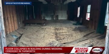 Images show floor collapse at Latest Hampshire wedding venue