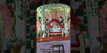 Recent Design Wedding Stage Decoration #decoration #stage #wedding #haldi #mehndi #eventdecor #jaymala