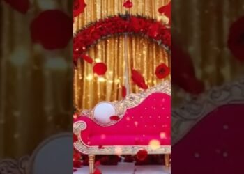 wedding video stage flower design  animation