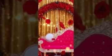 wedding video stage flower design  animation