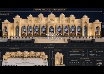 Royal Palatial Wedding Stage Design 👑 | Luxury Fiber Stage Set
