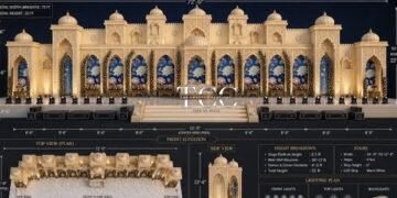 Royal Palatial Wedding Stage Design 👑 | Luxury Fiber Stage Set