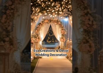 Luxury Wedding Reception Decor 👑 | Beautiful Stage Design #viralshorts #receptiondecor #explorepage