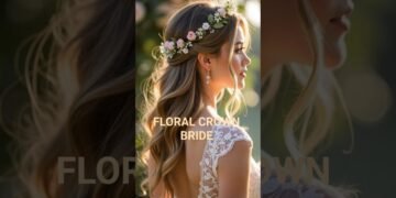 Floral Crown Bride#hairstyle #trending #viral #hair #haircut #shortvideo #shortfeed #wedding #party