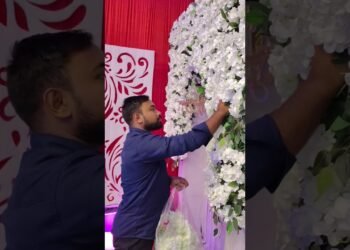 #wedding ,#wedding stage flower decoration, design,#kb lifestyle #Whitefield decoration, #সাদা ফুল