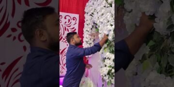 #wedding ,#wedding stage flower decoration, design,#kb lifestyle #Whitefield decoration, #সাদা ফুল