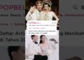 Dari intimate wedding sampai resepsi mewah 👰✨ Ini daftar artis Indonesia yang menikah di 2026.