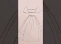 The way to draw a marriage 💒 dress 👗 step-by-step with easy fast way