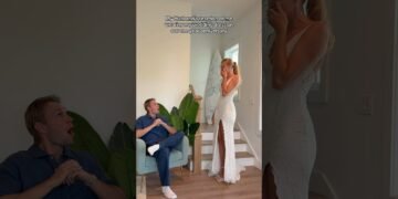 I got my Husband’s response to me in my wedding dress ❤️