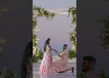 Rome Engagement Ceremony Highlights | Intimate Indian Wedding Decor Ideas
