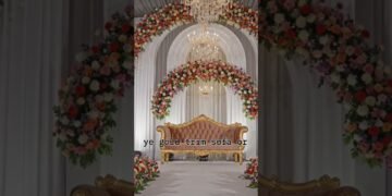 👑 Luxury Wedding Stage Design#weddingdecoration #wedding #weddingroom