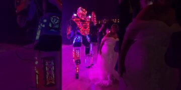 Llego el robot a la boda de M&L! #viral #wedding #dj #robot #sigueme