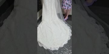 Order 616 Video 4 Lace Wedding Dress With Split