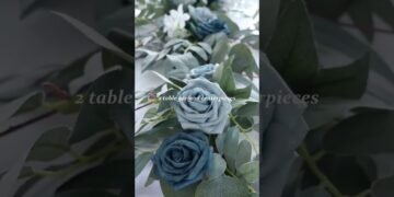 All-In-One Dusty Blue & Navy Wedding Floral Bundle | Small Intimate Wedding Silk Flower Pack💙