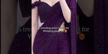 5 trending saree color for wedding party ✨❤️‍🔥#trending#shorts#fashion#saree#asthetic#ootd#ytshorts