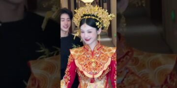 Stunning Chinese Wedding Dress 😍 Recent Style Qipao Took Everyone by Surprise! #wedding​ #shorts​