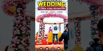 Beautiful Wedding Flower Stage Decoration❤️Royal Wedding Stage Design 2026