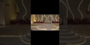 Oman Luxury Wedding Stage Design ✨🇴🇲 #shorts