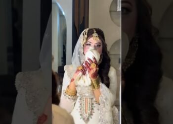 Niah look of bride🔥Pakistani bridalmakeup🔥✨️Beautiful dress for Nikah🥀❤️#shorts #wedding #viralshort