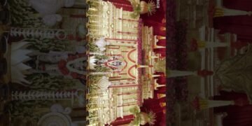 Royal Maharaja Mandapam Wedding Decor | Luxury Wedding Stage Design | AICA Events Vijayawada