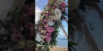 Intimate wedding by The Beach