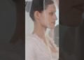 Model Gabbriette Tries on Her Wedding Dress for the First Time