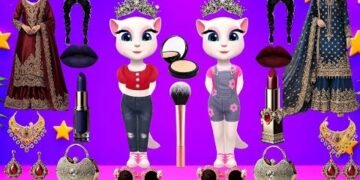 Single billi ka comedy video friend ki shadi 🐱 Two Sisters Wedding Dress Up & Makeup